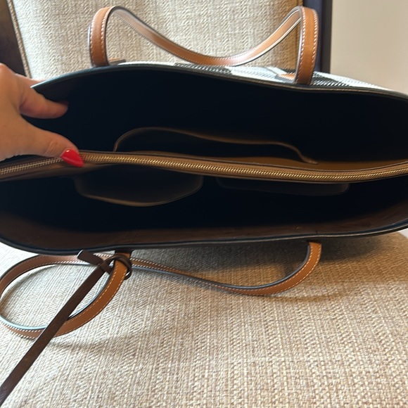 Tory Burch Gingham Tote - Picture 3 of 14